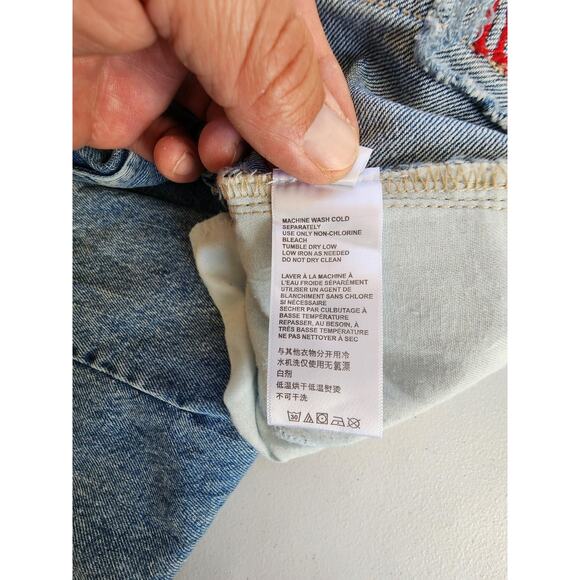 BDG Urban Outfitters Jeans Womens Medium Blue Jogger Patchwork Knee Elastic - Picture 14 of 16